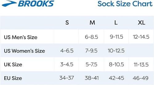 BrooksSocksSizeChart